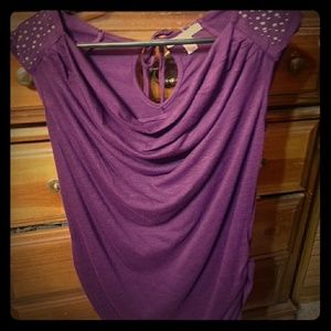 Purple sleeveless top